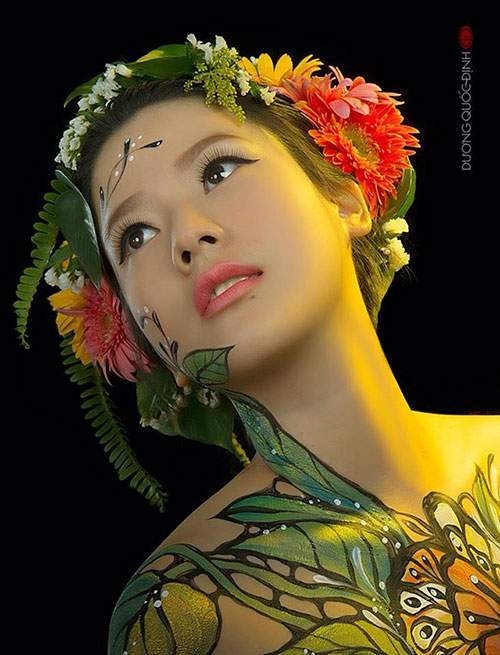 Bức ảnh nghệ thuật body painting của Hani Nguyễn