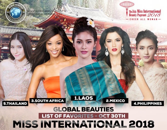 Chuyên trang sắc đẹp Global beauty dự đoán người đẹp Lào đăng quang Miss International 2018